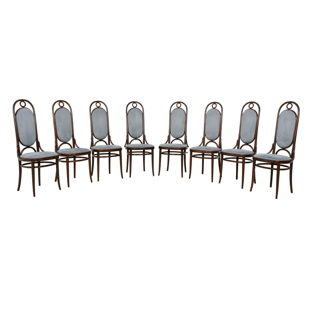 8er Stuhl Garnitur Thonet Holz Stuhl Braun Esszimmer