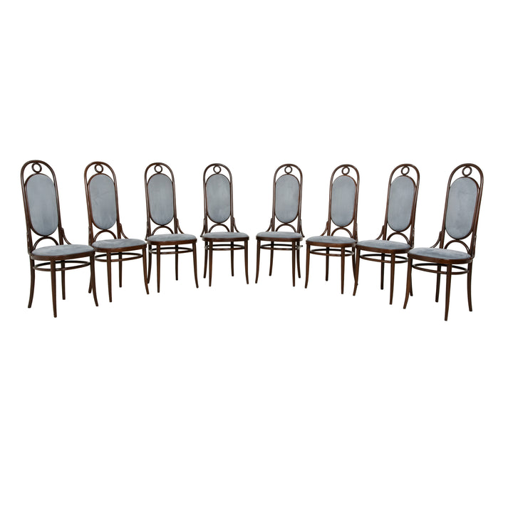 8er Stuhl Garnitur Thonet Holz Stuhl Braun Esszimmer