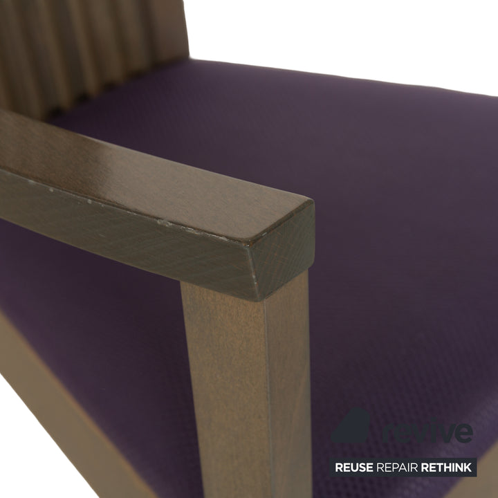 8-seater chair set TONON wooden chair brown grey purple armchairs