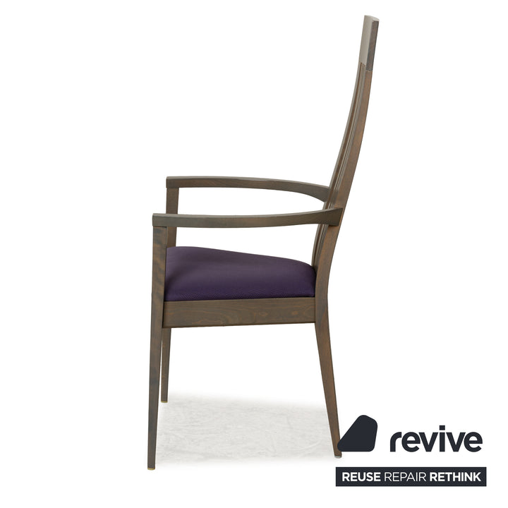 8-seater chair set TONON wooden chair brown grey purple armchairs