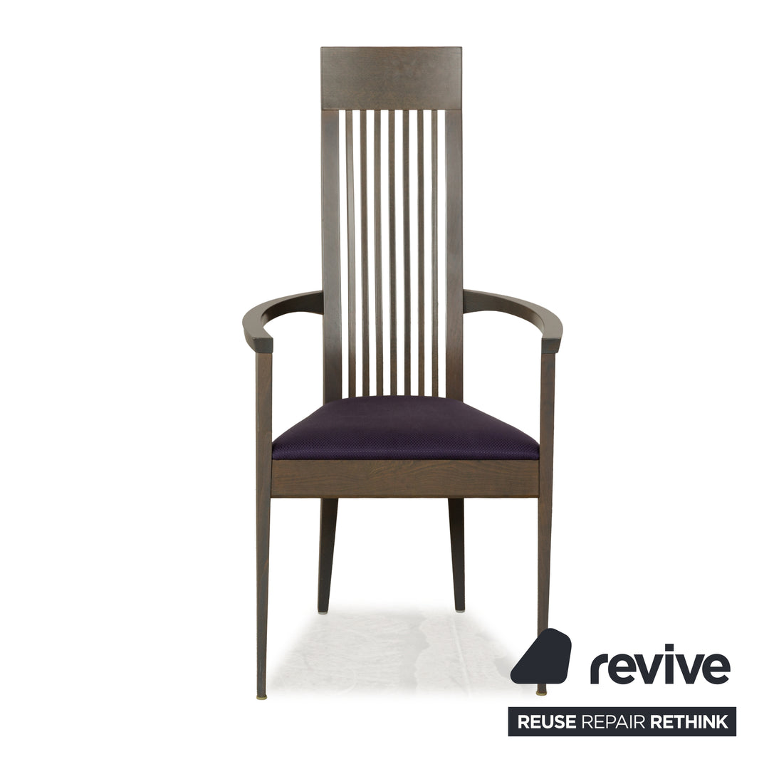 8-seater chair set TONON wooden chair brown grey purple armchairs