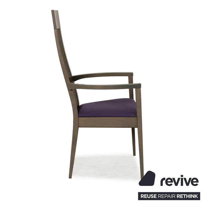 8-seater chair set TONON wooden chair brown grey purple armchairs