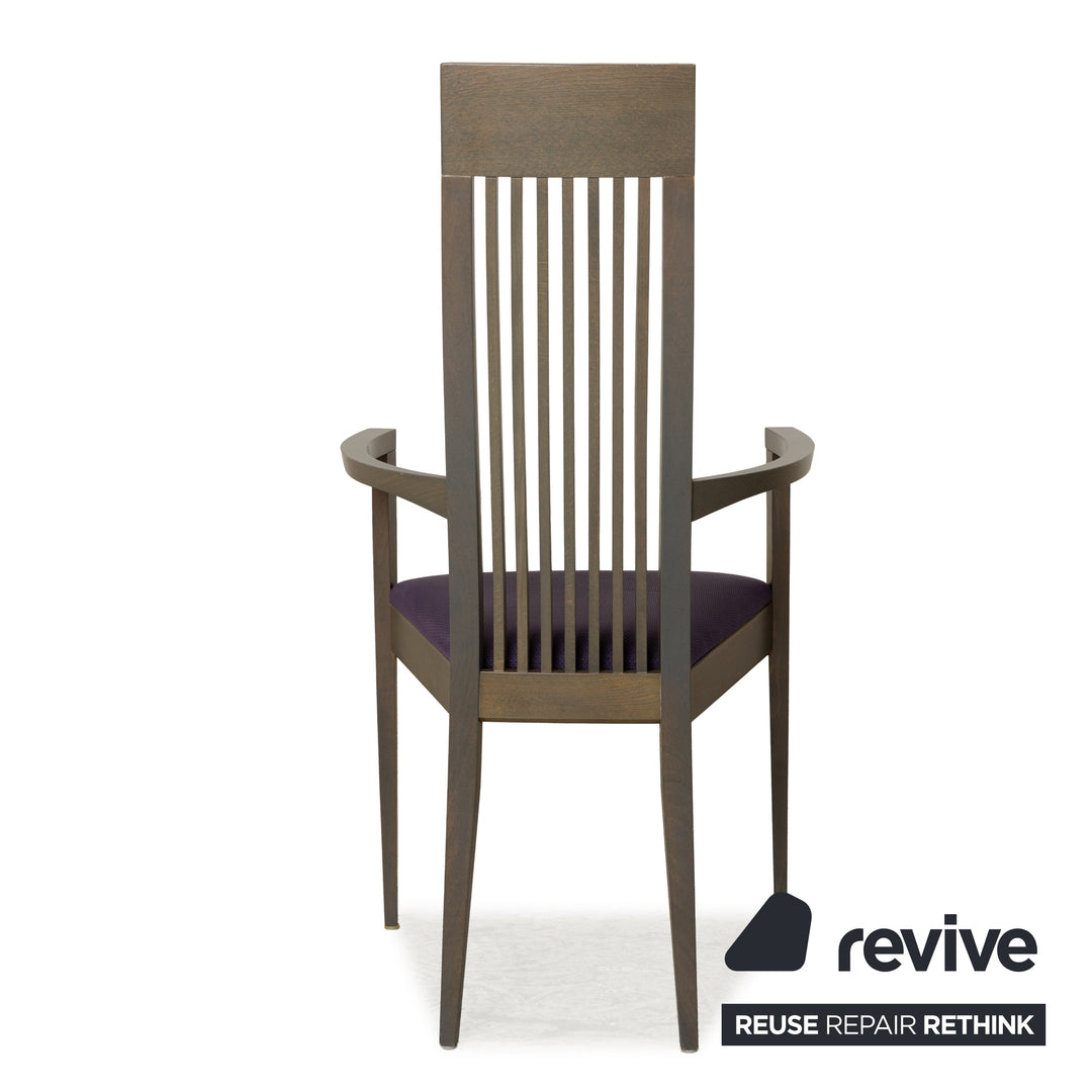 8-seater chair set TONON wooden chair brown grey purple armchairs