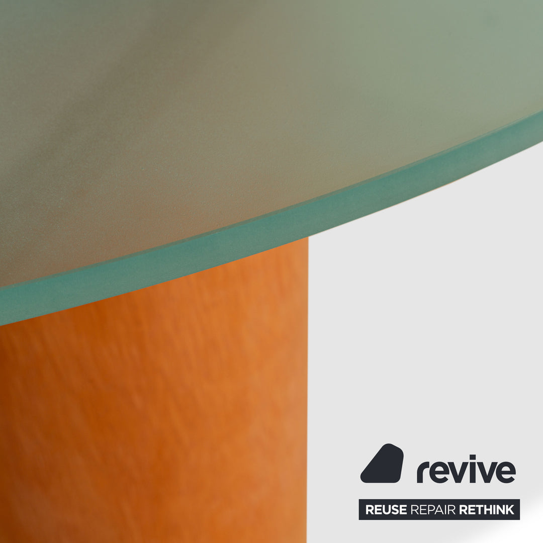 Table ronde en verre Acerbis Serenissimo marron argenté Ø 205 cm