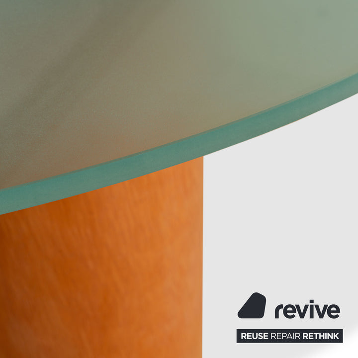 Table ronde en verre Acerbis Serenissimo marron argenté Ø 205 cm