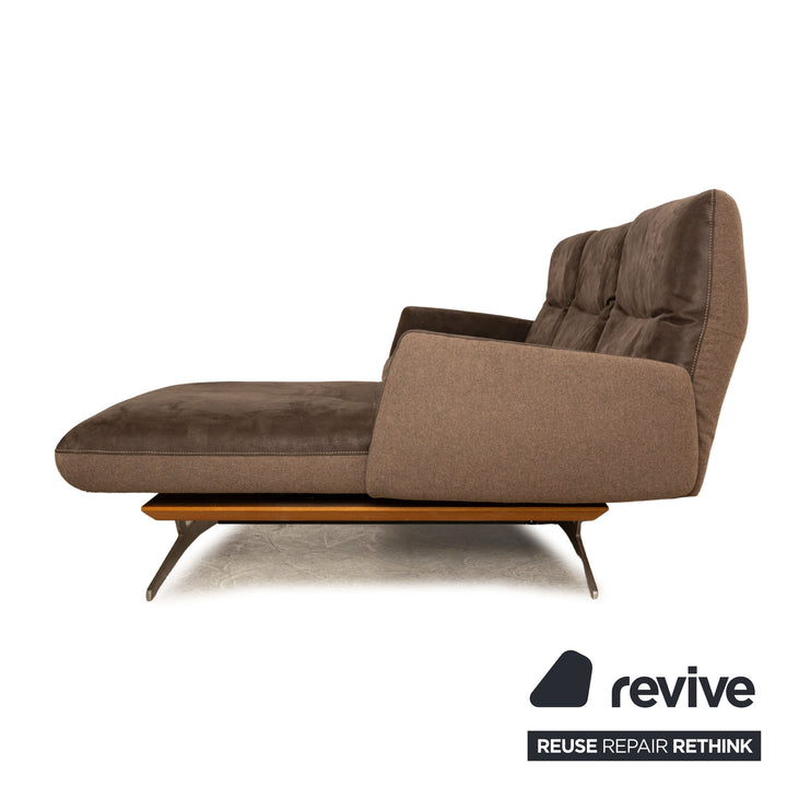 Activineo Kreole Leder Ecksofa Braun Recamiere Rechts manuelle Funktion Sofa Couch