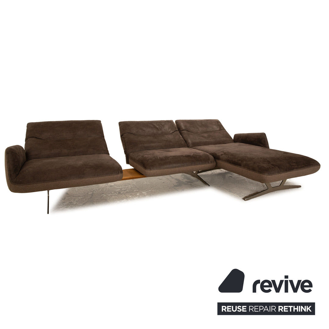 Activineo Kreole Leder Ecksofa Braun Recamiere Rechts manuelle Funktion Sofa Couch