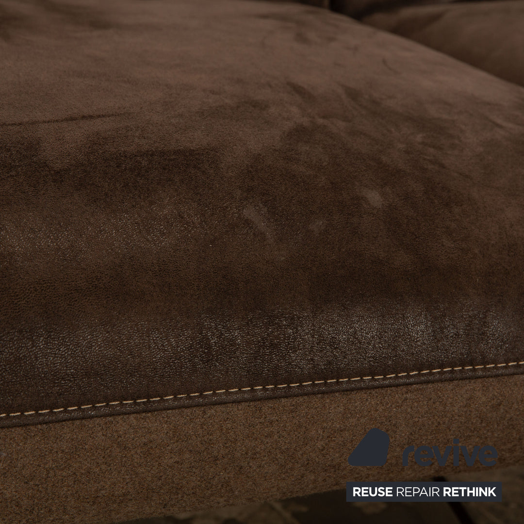 Activineo Kreole Leder Ecksofa Braun Recamiere Rechts manuelle Funktion Sofa Couch