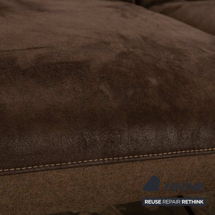 Activineo Kreole Leder Ecksofa Braun Recamiere Rechts manuelle Funktion Sofa Couch