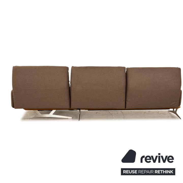 Activineo Kreole Leder Ecksofa Braun Recamiere Rechts manuelle Funktion Sofa Couch
