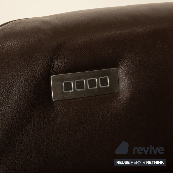 Fauteuil en cuir Aera Signa marron fonction électrique aide à se lever