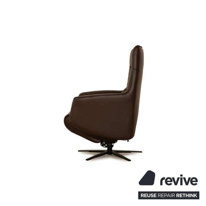 Fauteuil en cuir Aera Signa marron fonction électrique aide à se lever