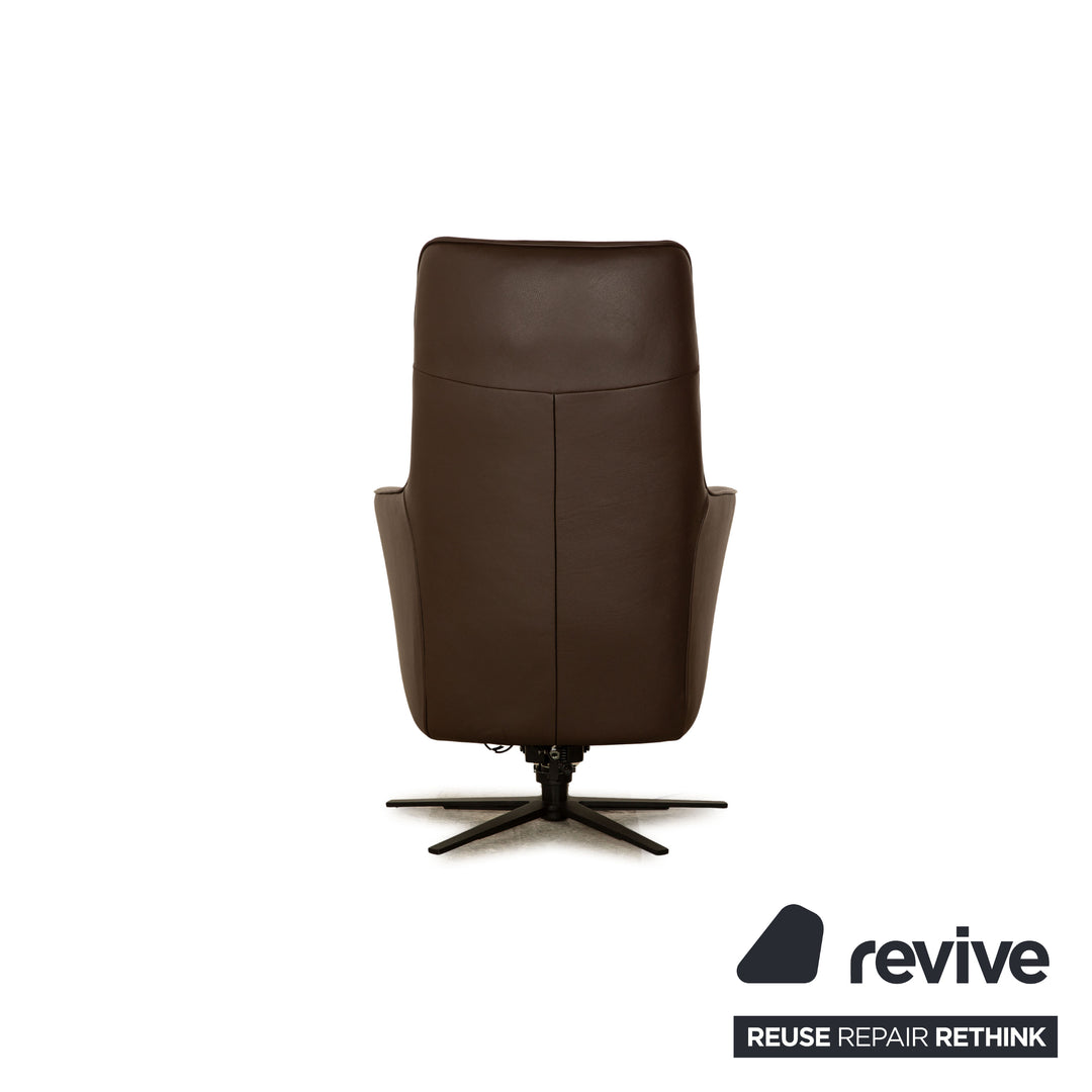 Fauteuil en cuir Aera Signa marron fonction électrique aide à se lever