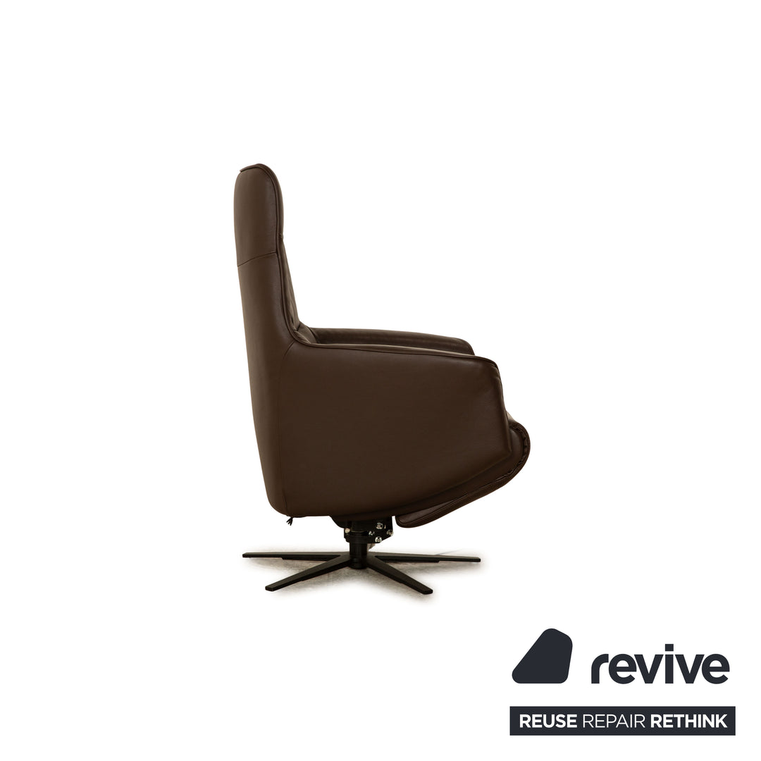 Fauteuil en cuir Aera Signa marron fonction électrique aide à se lever