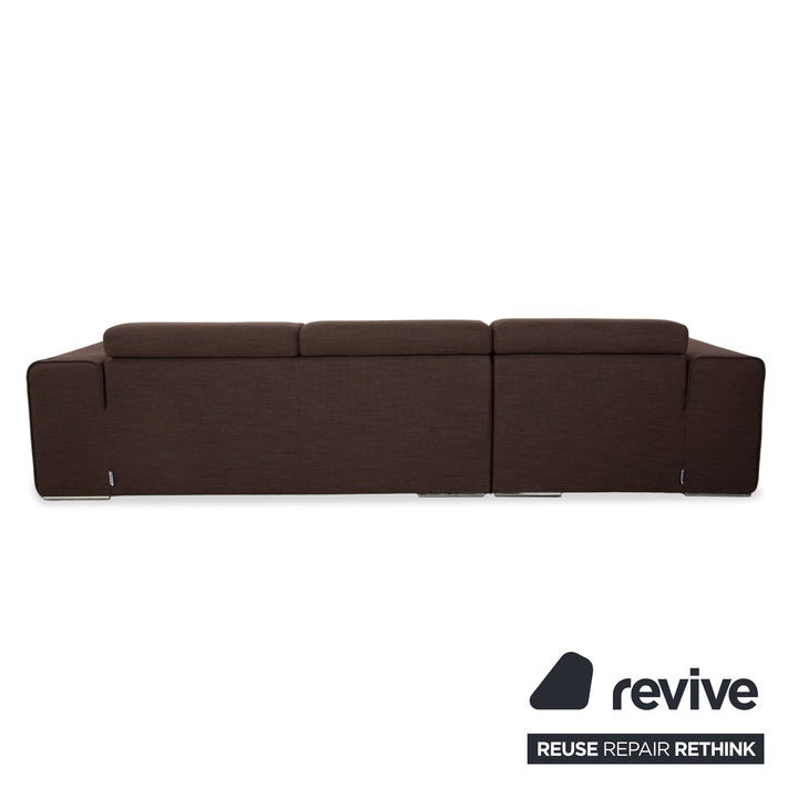 alberta Summer Stoff Ecksofa Braun manuelle Funktion	Sofa Couch