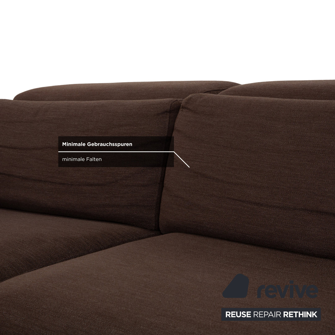 alberta Summer Stoff Ecksofa Braun manuelle Funktion	Sofa Couch