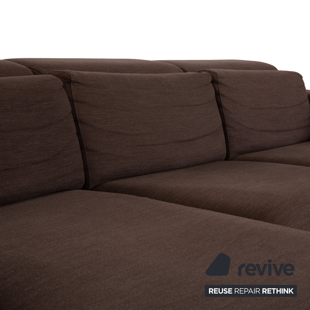 alberta Summer Stoff Ecksofa Braun manuelle Funktion	Sofa Couch