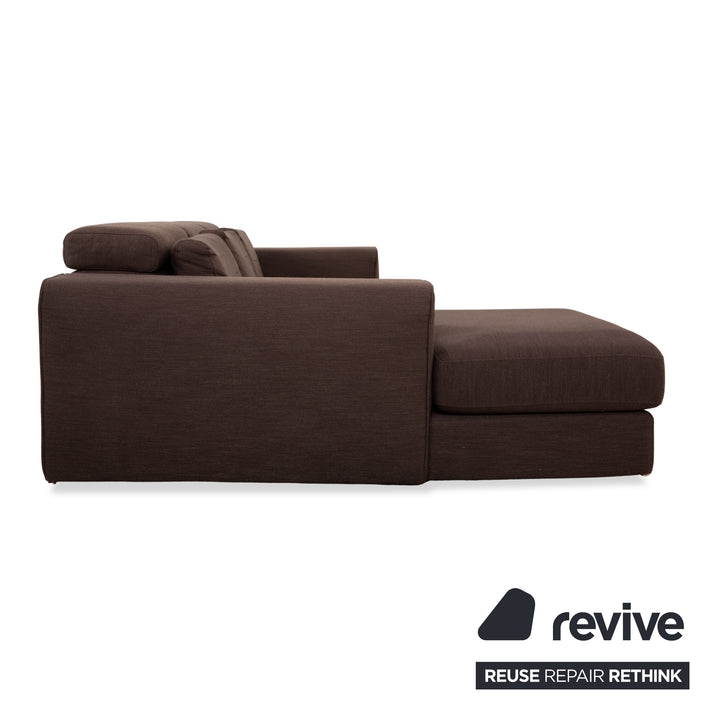 alberta Summer Stoff Ecksofa Braun manuelle Funktion	Sofa Couch