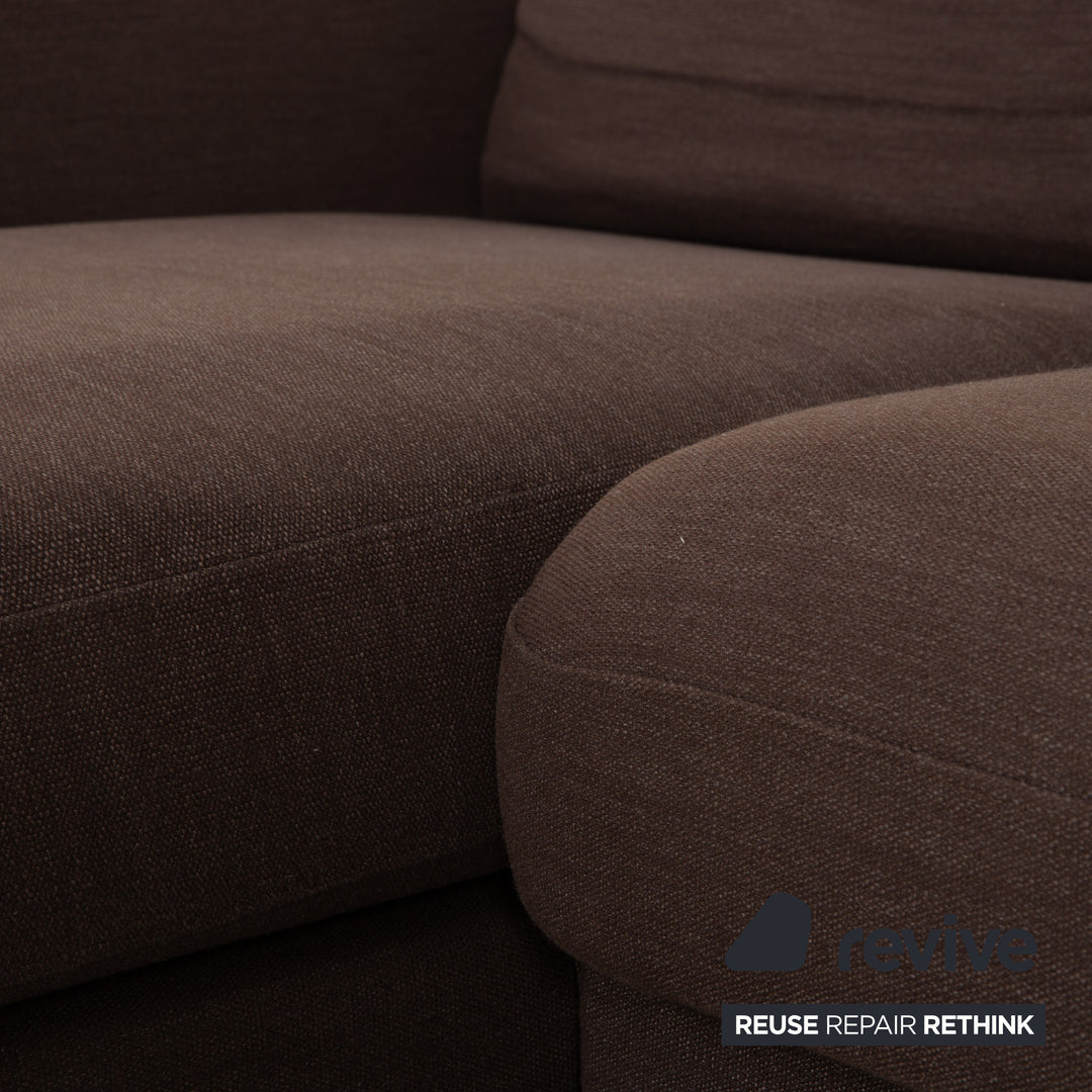 alberta Summer Stoff Ecksofa Braun manuelle Funktion	Sofa Couch