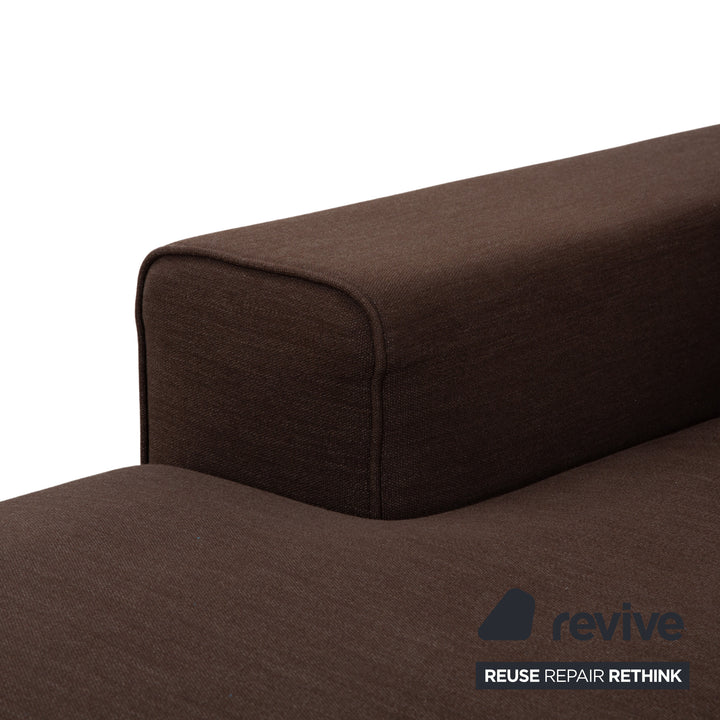 alberta Summer Stoff Ecksofa Braun manuelle Funktion	Sofa Couch