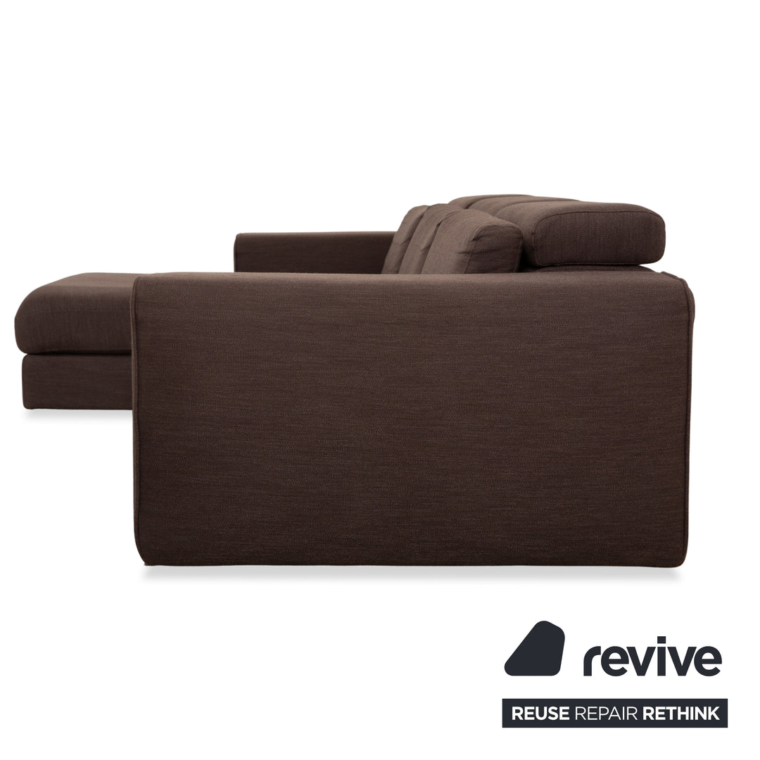 alberta Summer Stoff Ecksofa Braun manuelle Funktion	Sofa Couch
