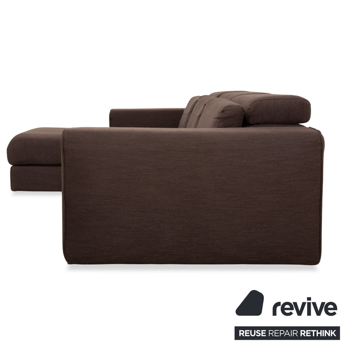 alberta Summer Stoff Ecksofa Braun manuelle Funktion	Sofa Couch