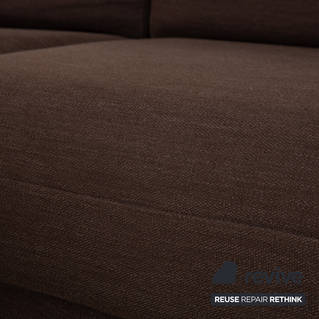 alberta Summer Stoff Ecksofa Braun manuelle Funktion	Sofa Couch