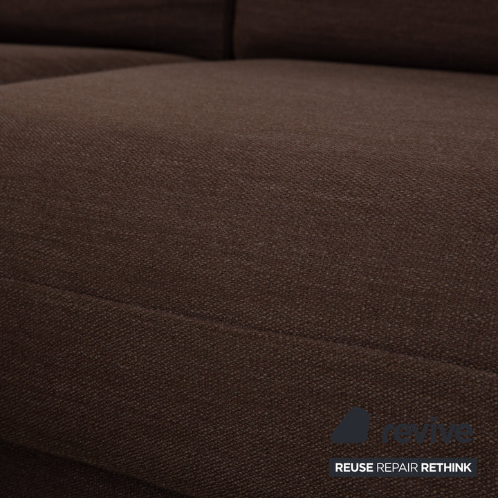 alberta Summer Stoff Ecksofa Braun manuelle Funktion	Sofa Couch