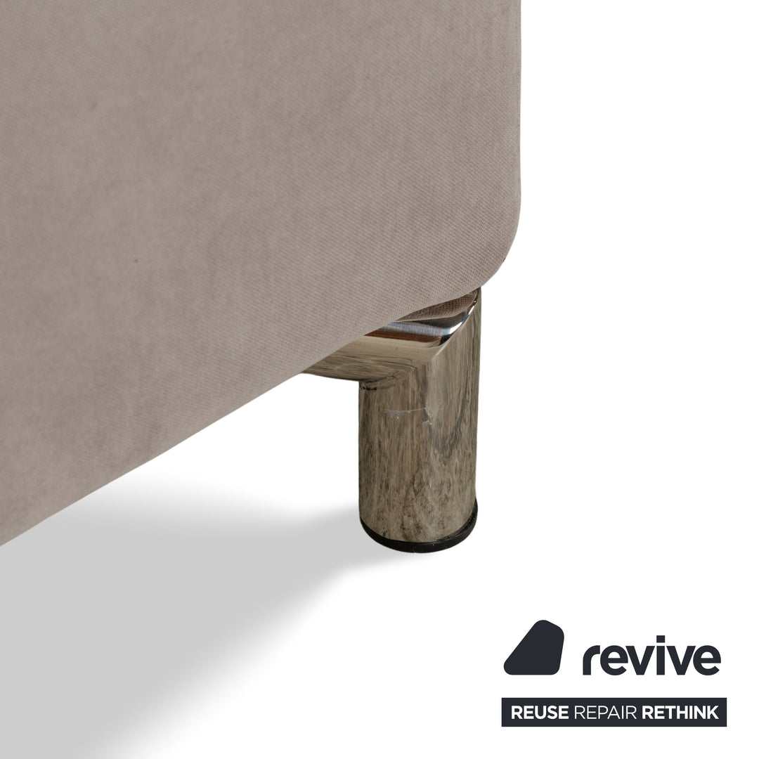 Canapé d'angle en tissu Alberta Summer beige clair, méridienne gauche