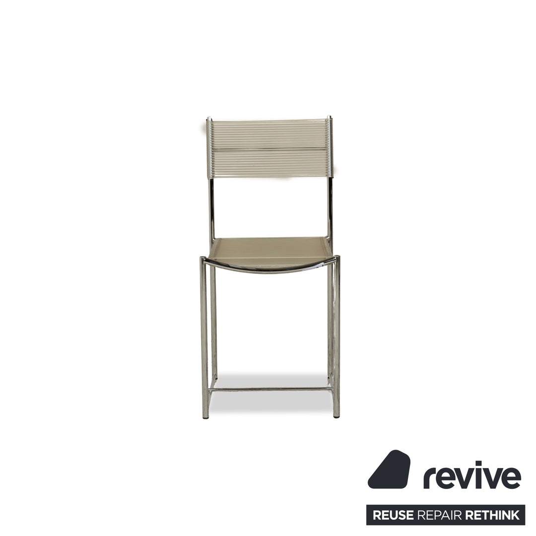 Alias ​​101 Spaghetti Chair Steel Chair Silver