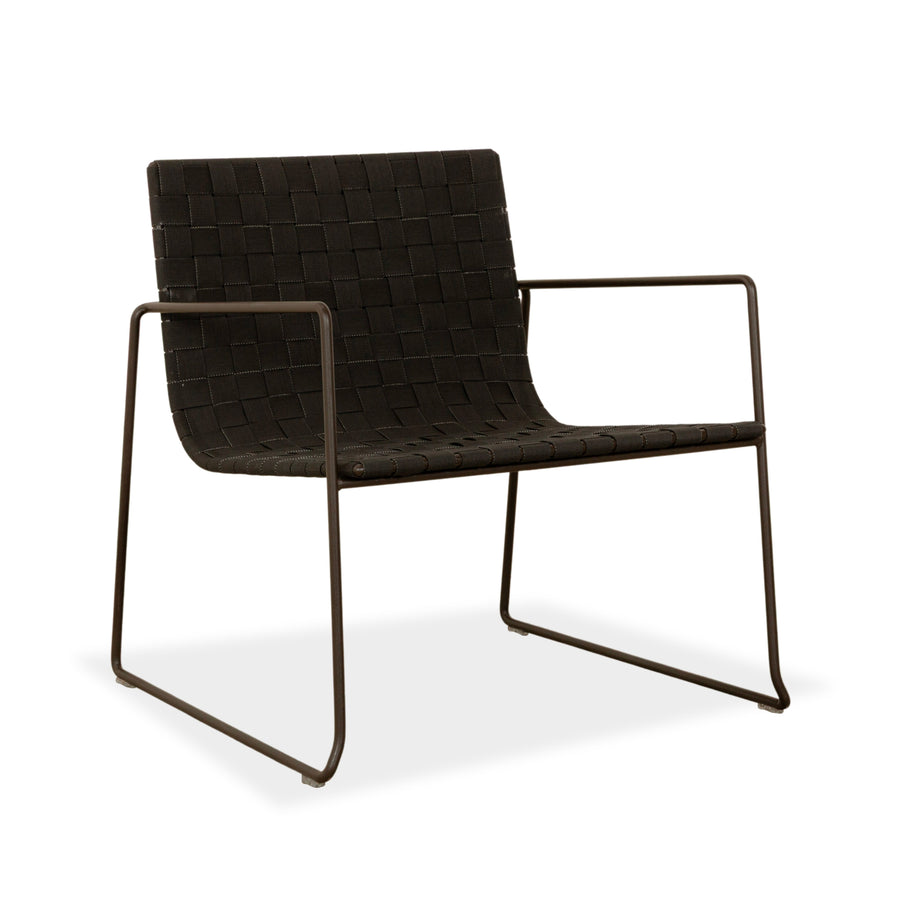 Andreu World Trenza Metall Sessel Schwarz Dunkelbraun Outdoor