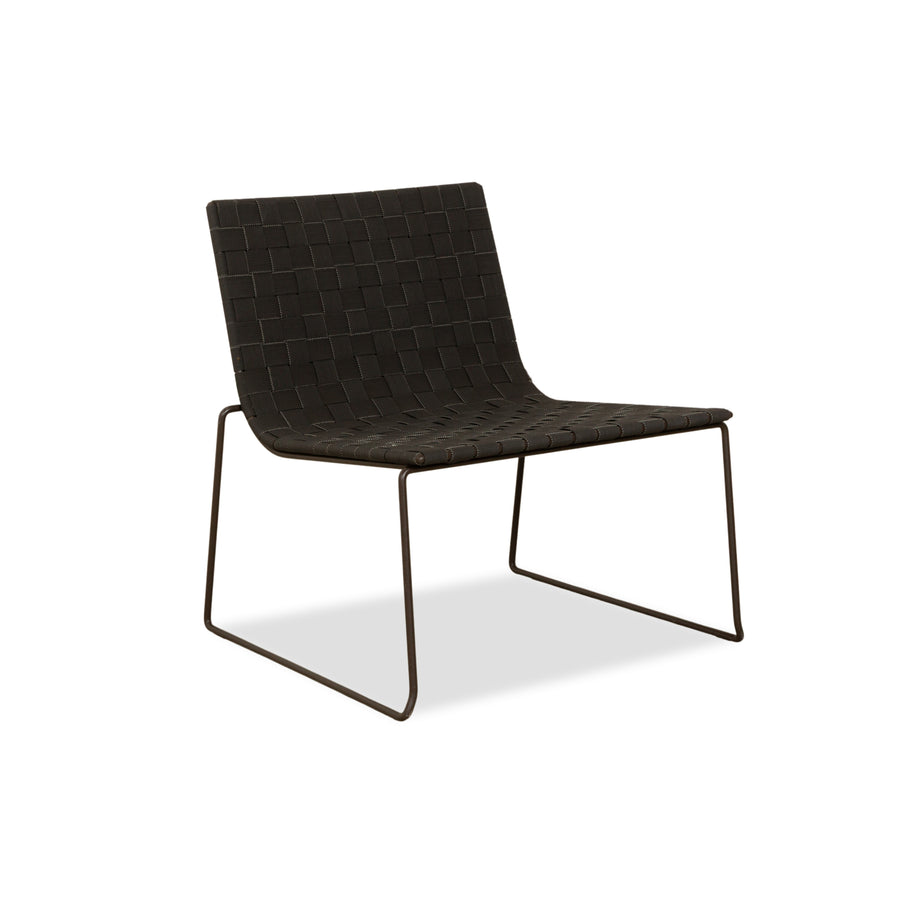 Andreu World Trenza Metall Stoff Geflecht Sessel Schwarz Grau Anthrazit Outdoor Gartenmöbel