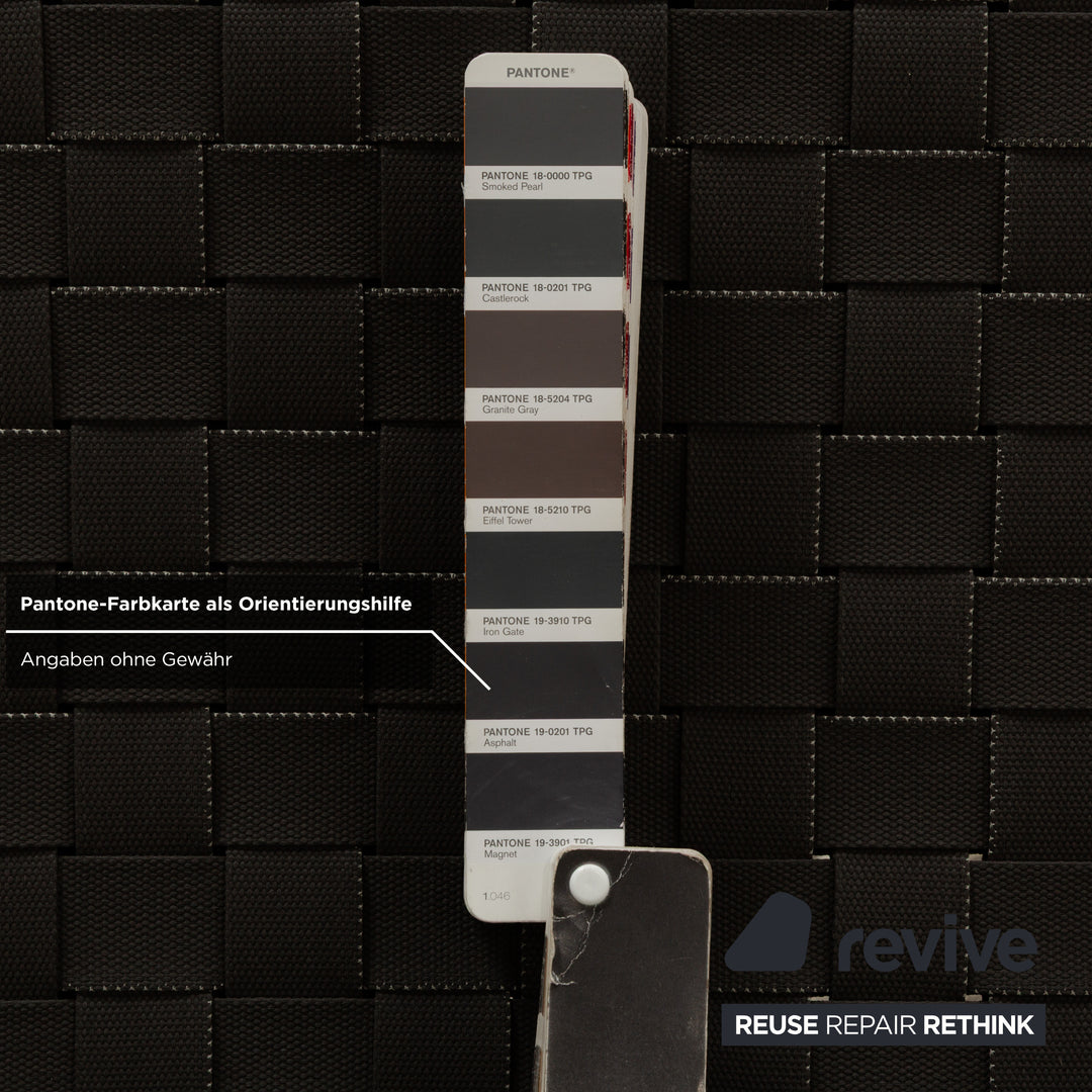 Andreu World Trenza Metal Fabric Wicker Armchair Black Grey Anthracite Outdoor Garden Furniture