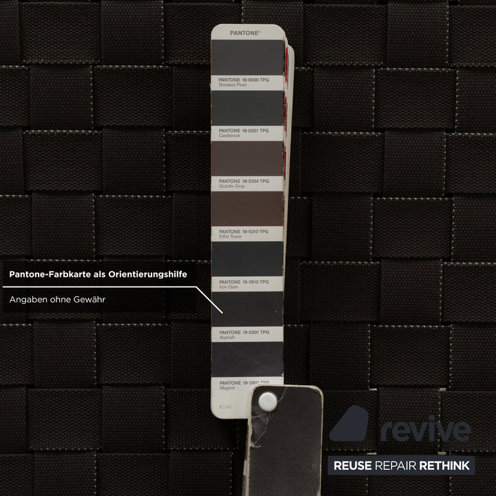 Andreu World Trenza Metal Fabric Wicker Armchair Black Grey Anthracite Outdoor Garden Furniture