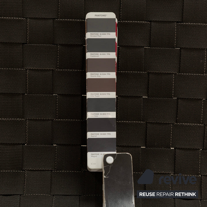 Andreu World Trenza Metall Stuhl Schwarz Dunkebraun Outdoor