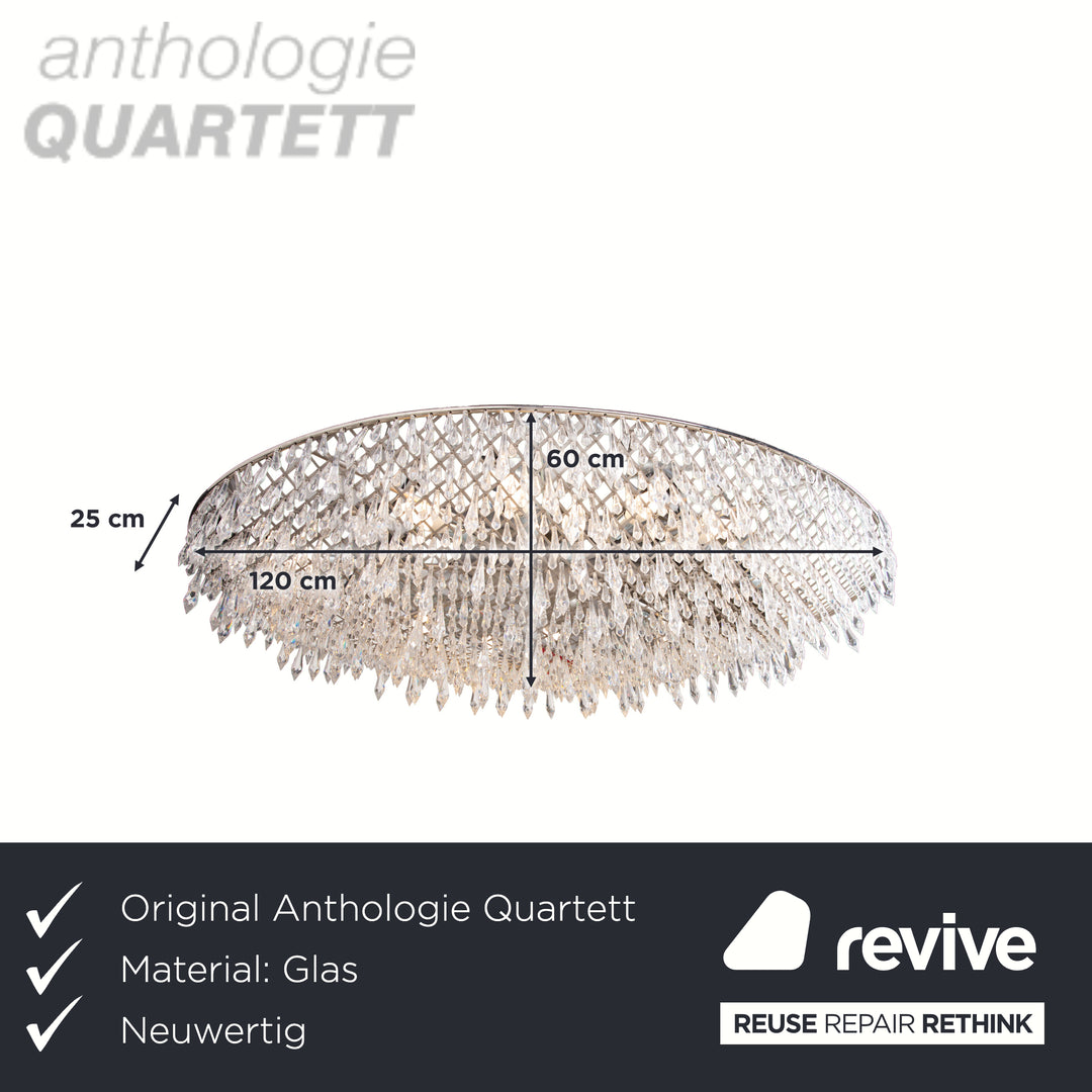Anthology Quartet Crystal Rain Oval 120cm Pendant Lamp