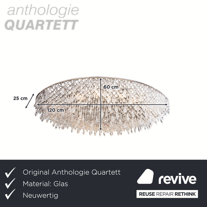 Anthologie Quartett Michael von Jakubowski & Rainer Krause Crystal Rain Oval 120cm Pendelleuchte Kristallleuchte Kronleuchter Esszimmer