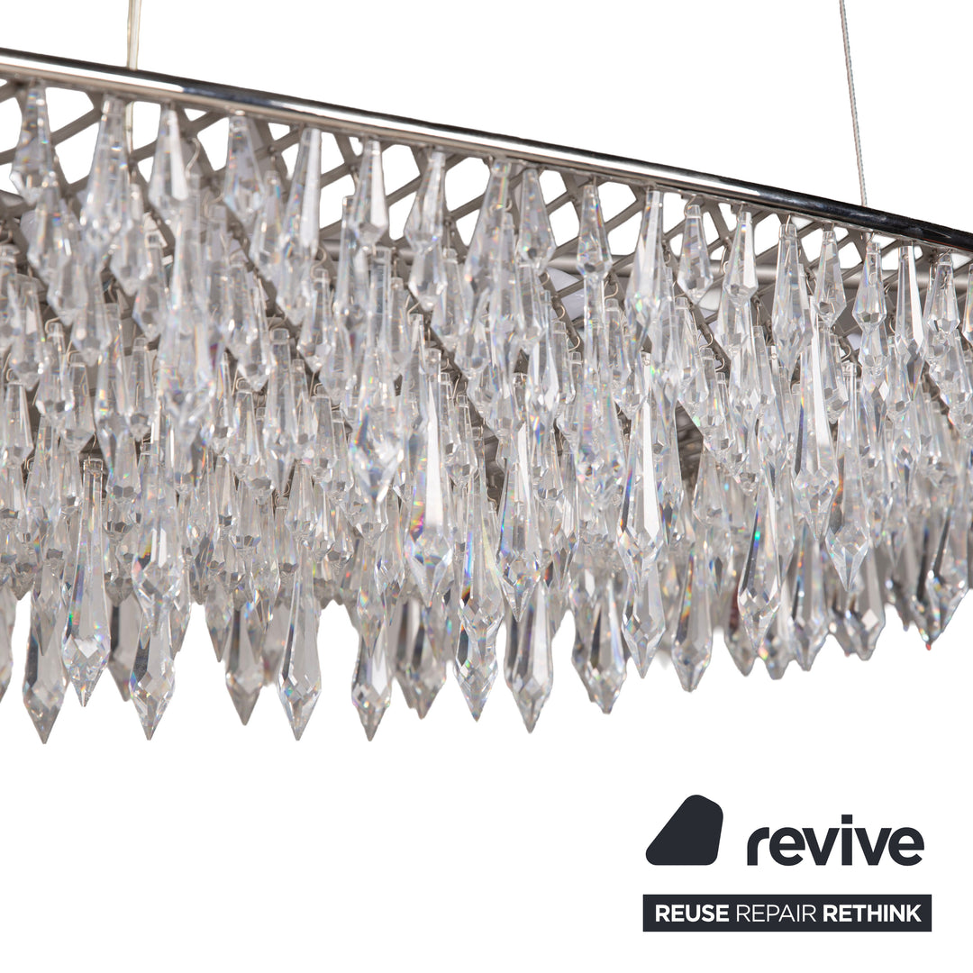 Anthology Quartet Crystal Rain Oval 120cm Pendant Lamp