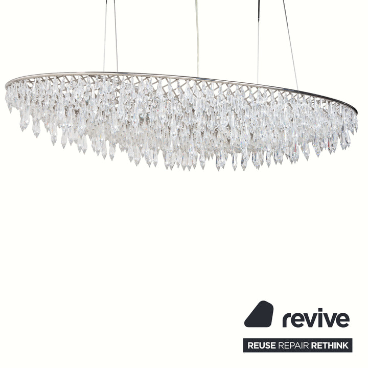 Anthologie Quartett Michael von Jakubowski & Rainer Krause Crystal Rain Oval 120cm Pendelleuchte Kristallleuchte Kronleuchter Esszimmer