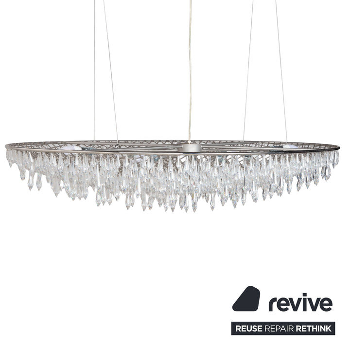Anthology Quartet Crystal Rain Oval 120cm Pendant Lamp