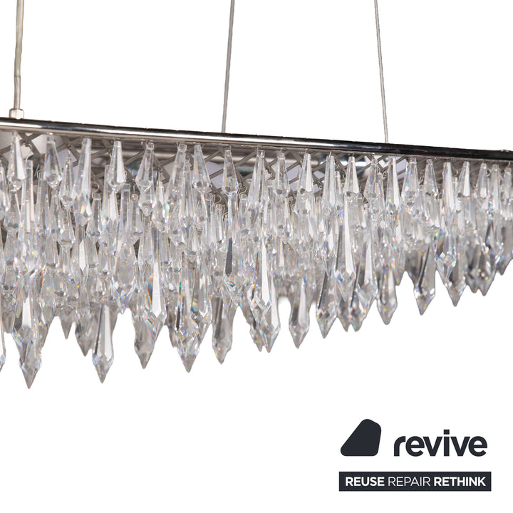 Anthology Quartet Crystal Rain Oval 120cm Pendant Lamp
