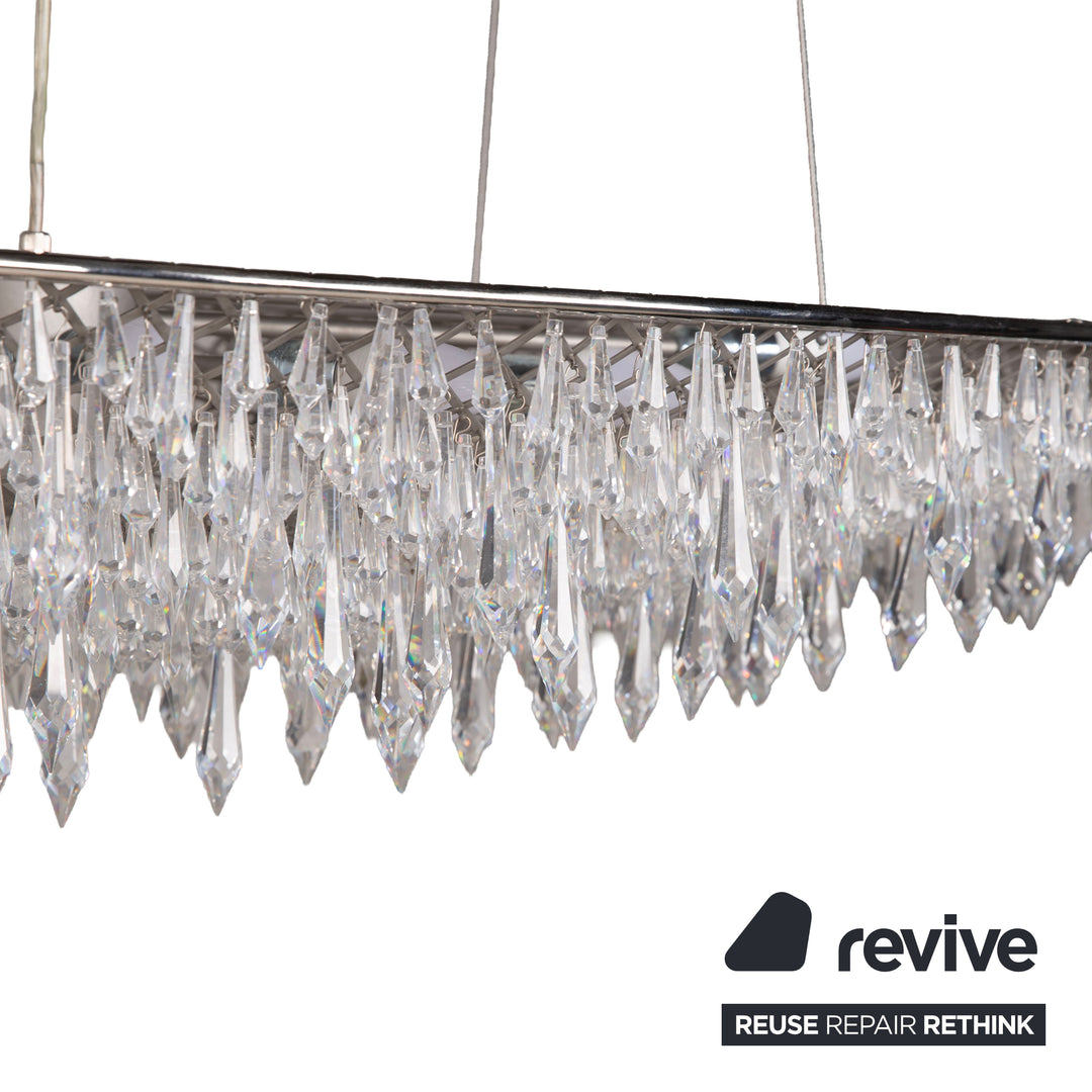 Anthologie Quartett Michael von Jakubowski & Rainer Krause Crystal Rain Oval 120cm Pendelleuchte Kristallleuchte Kronleuchter Esszimmer