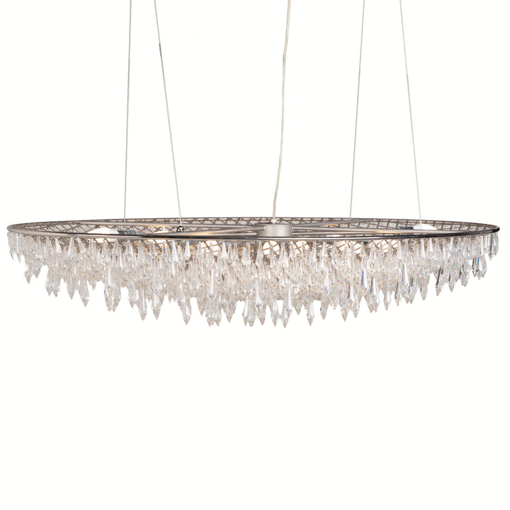 Anthologie Quartett Michael von Jakubowski & Rainer Krause Crystal Rain Oval 120cm Pendelleuchte Kristallleuchte Kronleuchter Esszimmer