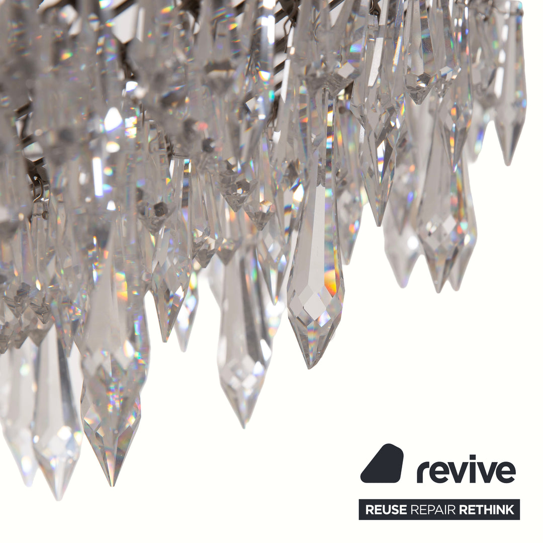 Anthologie Quartett Michael von Jakubowski & Rainer Krause Crystal Rain Oval 120cm Pendelleuchte Kristallleuchte Kronleuchter Esszimmer