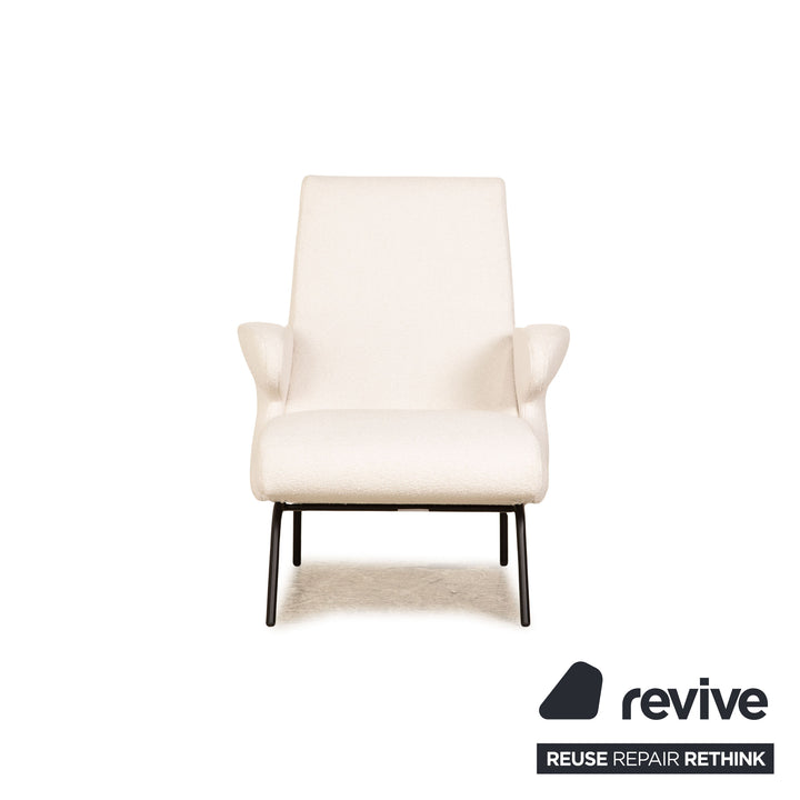 Arflex Delfino fabric armchair white including stool