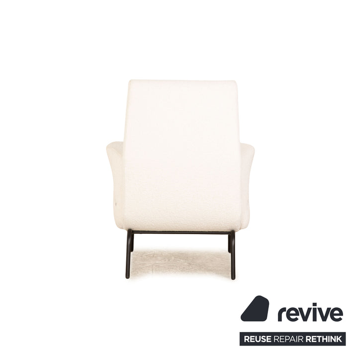 Arflex Delfino fabric armchair white including stool