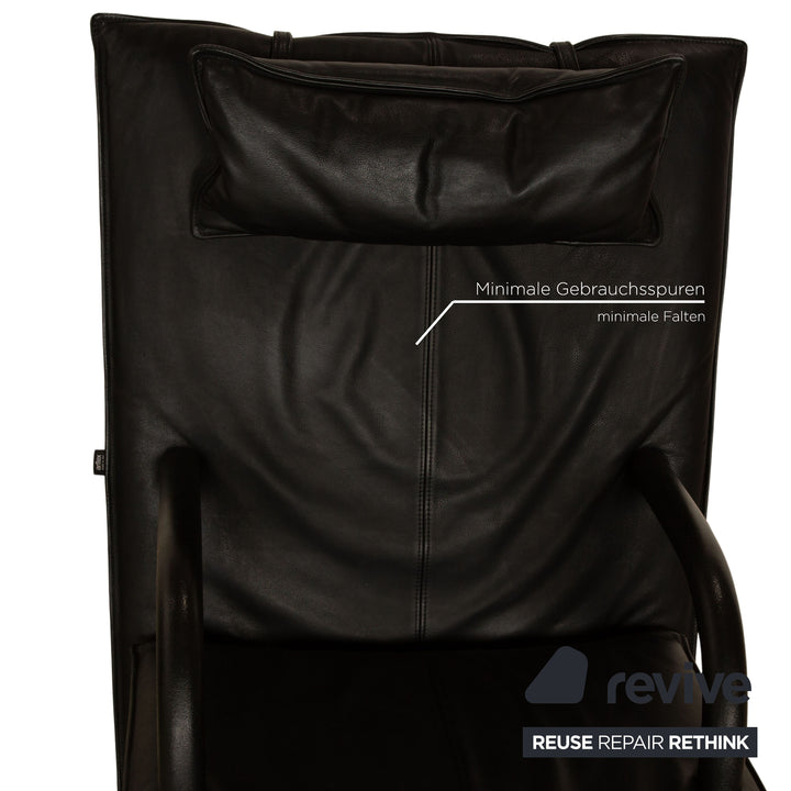 Arflex Leder Sessel T-Serie Schwarz by Burkhard Vogtherr