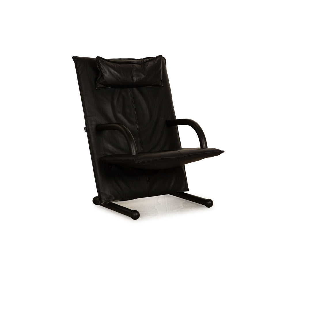 Arflex Leder Sessel T-Serie Schwarz by Burkhard Vogtherr