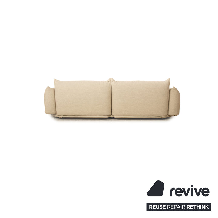 Arflex Marenco Fabric Four Seater Beige Sofa Couch