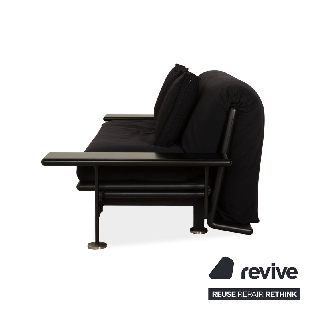 Arflex Pepper Stoff Stoff Dreisitzer Schwarz Schlafsofa Couch